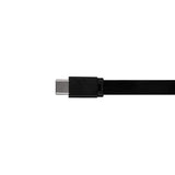 Flat Usb Type-C To Type-A 3.2 Gen1 Charge And Sync Cable - 5Gbps, 3 Amp Charging, Reversible Connector, Resists Tangling, Compatible With Usb Type-C Devices, 6 Feet, Black