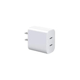 Dual Usb C Charger Block For Apple Watch Iwatch Iphone Ipad Airpods Pro, Type C Fast Charging 20W Pd Power Adapter Plug Cube 1 Pack White