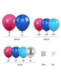Blue Balloon Arch Kit, Blue Hot Pink Balloons Birthday Party, 5 10 18 Inch Rose Red Birthday Balloon Garland Kit DIY Backdrop,Wedding, Anniversary, Party Decoration -