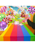 124Pc Candyland Party Decorations Lollipop Backdrop Candy Balloon Garland