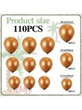 126PCS Coconut Palm Tree Balloon Set 16 Palm 110 Brown for Tropical Luau Party