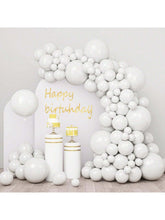 110pcs White Latex Balloons in Mixed Sizes for Garland Arch & Party Decor
