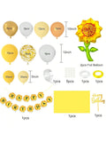 146pcs Sunflower Birthday Party Kit Banner Balloon Arch Table Decor