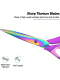3-Pc Craft Scissors Set Titanium Blades with Soft Grip for Sewing Office and Home