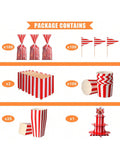 432pcs Circus Party Decor Set with Balloon Garland and Table Accessories