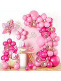 125-Piece Pink Balloon Garland Kit Hot Pink Rose Gold Confetti for Party Decor