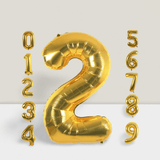 Gold Foil Balloons Number 2, 42 Inch -