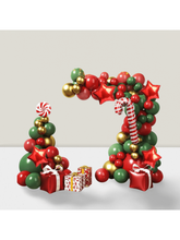 125PCS Christmas Balloon Arch Kit Red Green Balloons Candy Cane & Star
