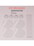 4-Pack 15.75-Inch Clear Acrylic Balloon Stand Kit for Tabletop Centerpieces