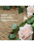 5pcs 32.5ft Pink Rose Garland Artificial Floral Vines for Party Wedding Decor