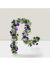 2 Pack Artificial Flower Garlands 15.8ft Purple Silk Roses for Decor