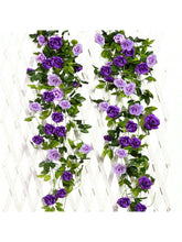 2 Pack 15.8FT Artificial Rose Garlands Silk Vines for Wedding Party Decor