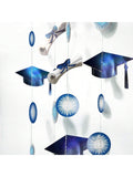 4pcs Royal Blue Graduation Party Decorations Congrats Grad Garland Streamers