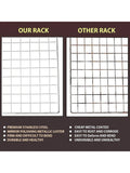 2-Pack Cooling Racks 16x10" Thick Wire Oven Safe, Roasting, Baking, Grilling Rack Set