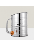 3-Cup Stainless Steel Flour Sifter Rotary Hand Crank for Baking