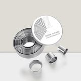 12-Piece Round Cookie Cutter Set Stainless Steel for Baking Donuts and Pastries