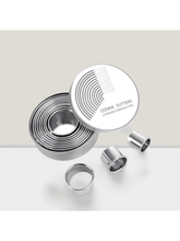 12-Piece Round Cookie Cutter Set Stainless Steel for Baking Donuts and Pastries
