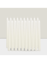 20-Pc Ivory 10" Taper Candles, Long Burn & Unscented For Events