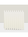 20-Pc Ivory 10" Taper Candles, Long Burn & Unscented For Events