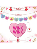 Valentine Conversation Hearts Banner 10ft for Home & Party Decor