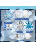 Frozen Balloon Arch Kit with White Silver Blue Balloons and Snowflakes for Winter Parties