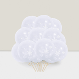 50-Pc Christmas Snowflake Balloons for Winter Wonderland Weddings and Parties