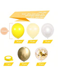 60 Yellow White Gold Confetti 12 Inch Balloons for Sunflower and Wedding Decor