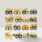 32-Piece Construction Party Eyeglasses Photo Props for Birthday and Favors
