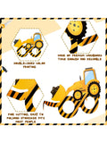32-Piece Construction Party Eyeglasses Photo Props for Birthday and Favors