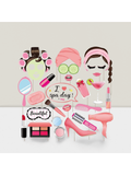 25-Pack Spa Photo Booth Props with Sticks for Makeup, Spa, or Birthday Parties