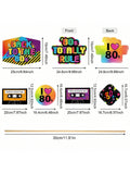 24PCS 80s Retro Centerpiece Sticks Birthday Table Toppers Photo Booth Decor