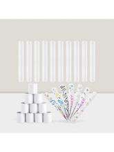 64-Pack DIY White Slap Bracelets for Party Favors, Crafts, or Holiday Bag Fillers