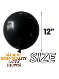 110-Pack 12 Inch Latex Balloons with Ribbons for Birthdays Weddings and Parties