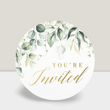 108-Pack Greenery Wedding Invitation Stickers (1.4") – Gold Foil Waterproof Envelope Seals For Weddings, Bridal Showers, Birthdays & Parties!,