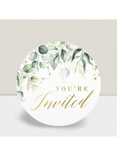 108-Pack Greenery Wedding Invitation Stickers (1.4") – Gold Foil Waterproof Envelope Seals For Weddings, Bridal Showers, Birthdays & Parties!,
