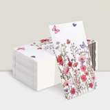 50-Piece Spring Floral 3-Ply Guest Napkins for Weddings Birthdays and Parties