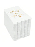 100pcs White Gold Scalloped 3-Ply Napkins for Weddings and Showers