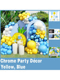 Sponge Theme Balloon Garland Kit in Yellow, Blue & Clear for SpongeBob Parties