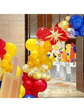 156PCS Blue Yellow Red & Gold Balloon Arch Kit with Star Balloons for Parties