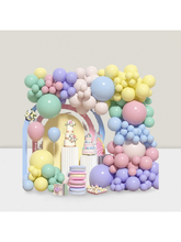 136pcs Pastel Rainbow Balloon Arch Kit 6 Colors Mixed Sizes for Birthday Party