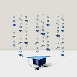 4pcs Royal Blue Graduation Party Decorations Congrats Grad Garland Streamers