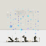 Iridescent Star and Circle Garland Metallic Hanging Streamer Party Decor