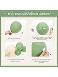 Sage Green and Gold Birthday Decorations with Banner, Balloons, and Cake Topper