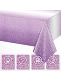 3PK Gradient Pastel Plastic Tablecloths 54x108 Inch Disposable Party Covers
