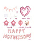 Happy Mothers Day Balloon Set Pink Rose Gold Banner Party Decor