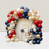 Red Blue Balloon Kit 98pcs Navy Pearl Gold For Patriotic Theme Decor