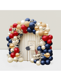 Red Blue Balloon Kit 98pcs Navy Pearl Gold For Patriotic Theme Decor