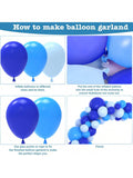 Blue Garland Kit 109pcs Pastel Royal Balloons In 4 Sizes For Party Or Shower