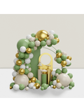 Green Gold Foil Heart Balloons 12pcs For Wedding Or Decor -
