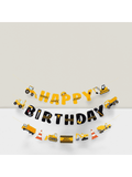 Construction Birthday Banner Dump Truck Garland for Vehicle Theme Parties
